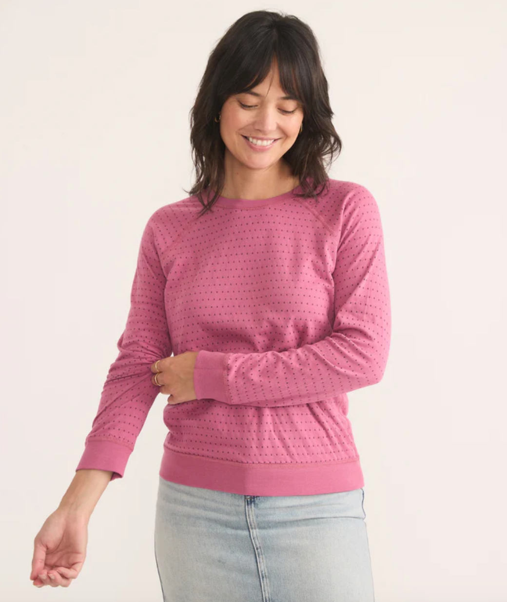 Reversible Raglan Sweater | Wine/Rose