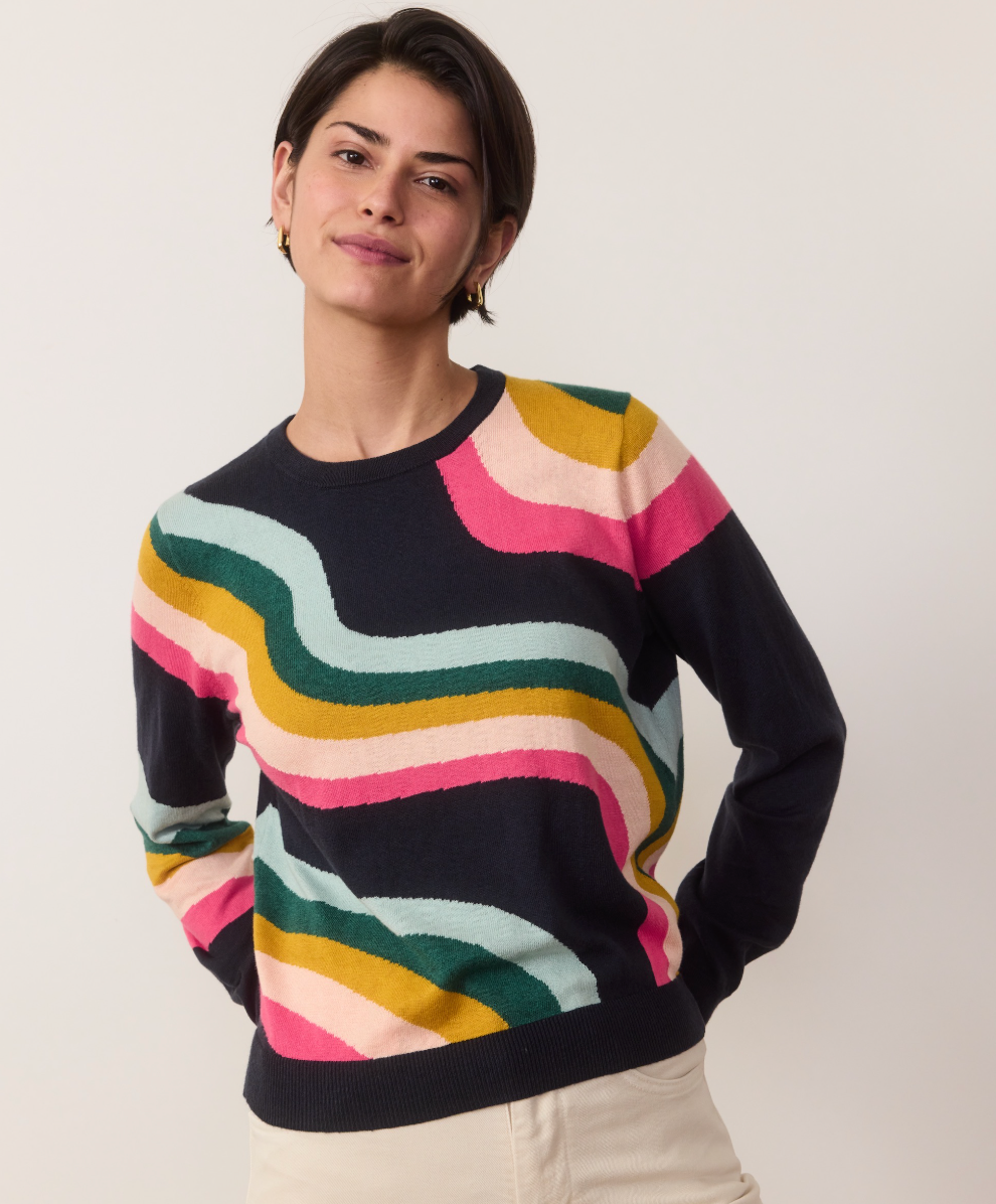 Icon Sweater | Midnight Rainbow