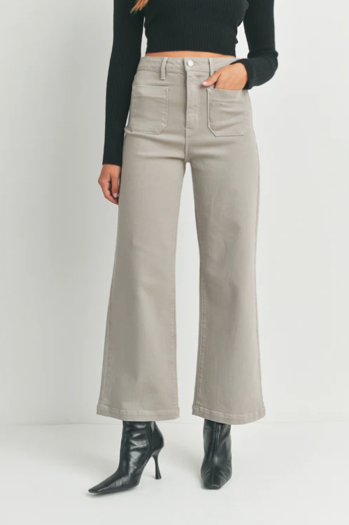 Patch Pocket Wide Leg in Moonstone
