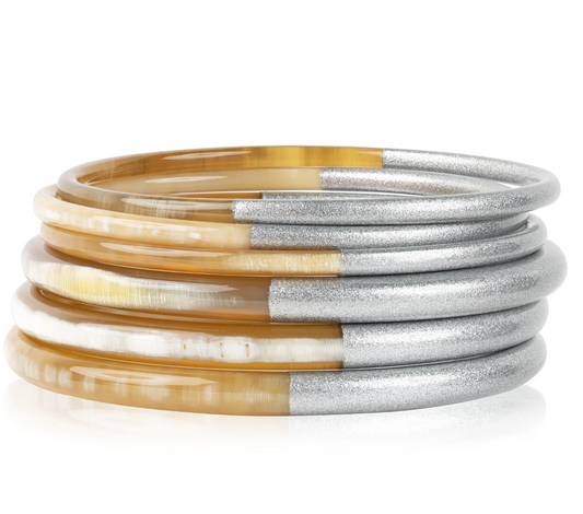 Shiny Horn Bangle | Single (LG)