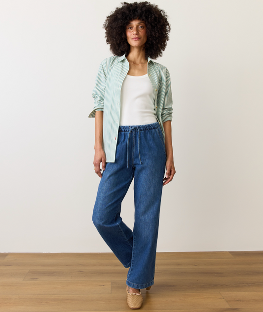 Denim Drawstring Pant