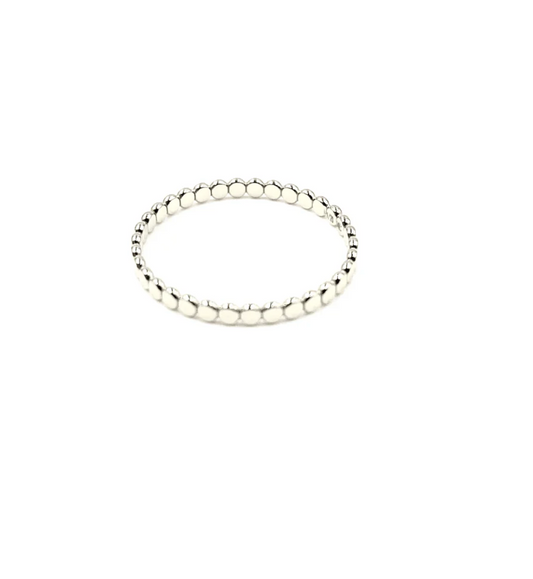 Resort Collection Sterling Flat Pebble Ring - Waterproof!