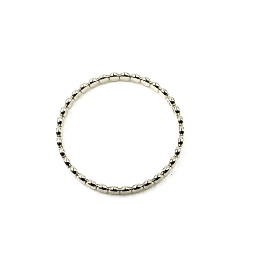 Resort Collection Sterling Flat Pebble Ring - Waterproof!