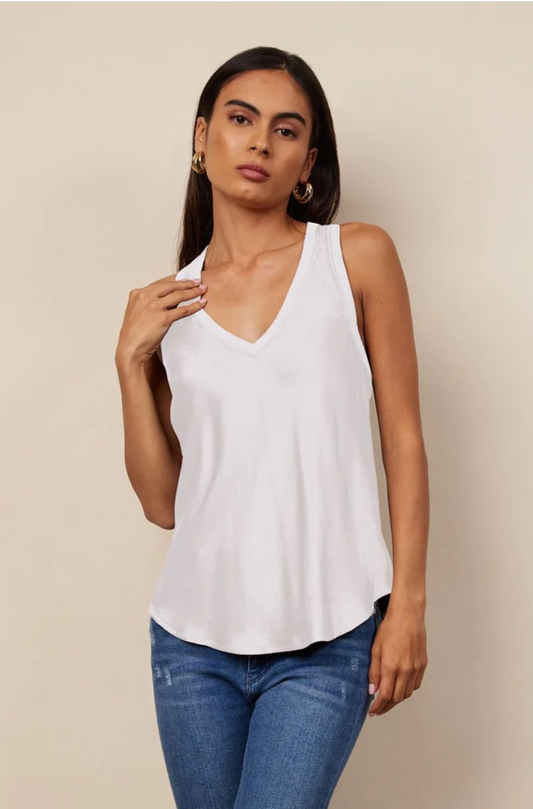 Bridget Silky Racer Tank