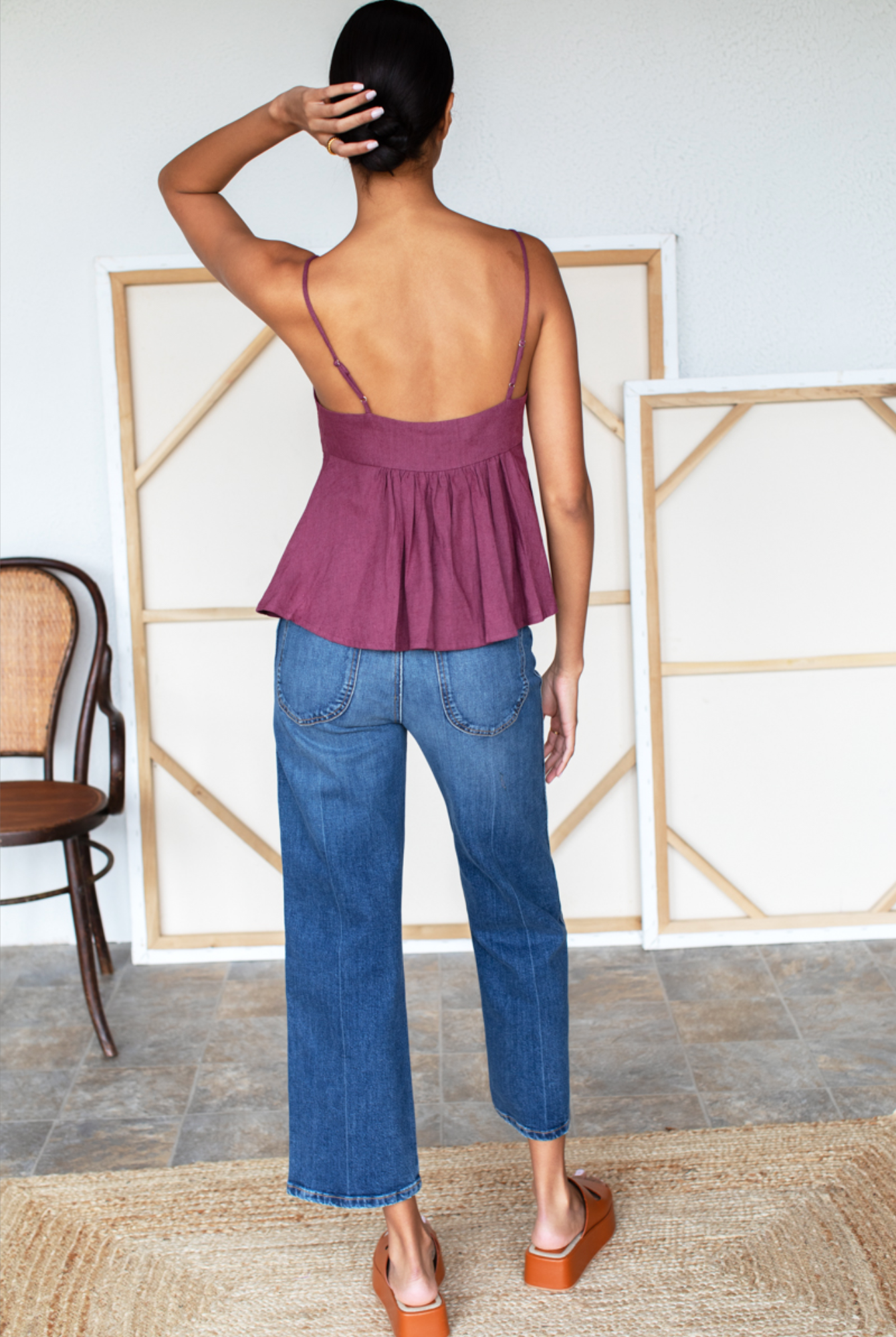Emerson Fry Ladder Trim Top | Crushed Berry