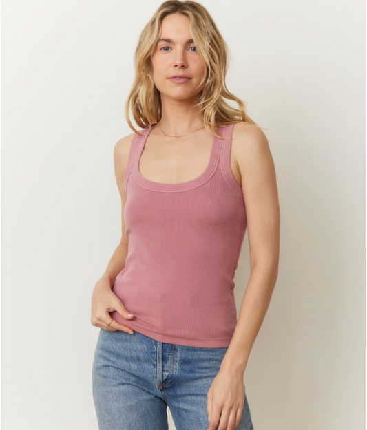Lexi Rib Scoop Tank | Brick