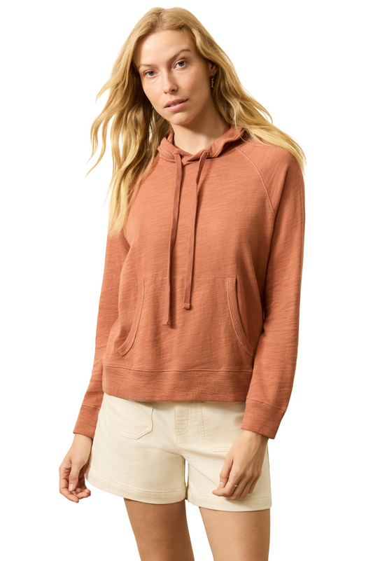 Faherty Sunwashed Slub Hoodie | Dusty Sienna