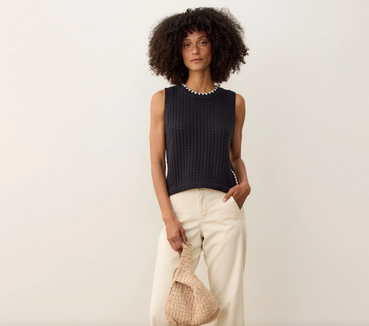 Clara Sweater Vest | Black