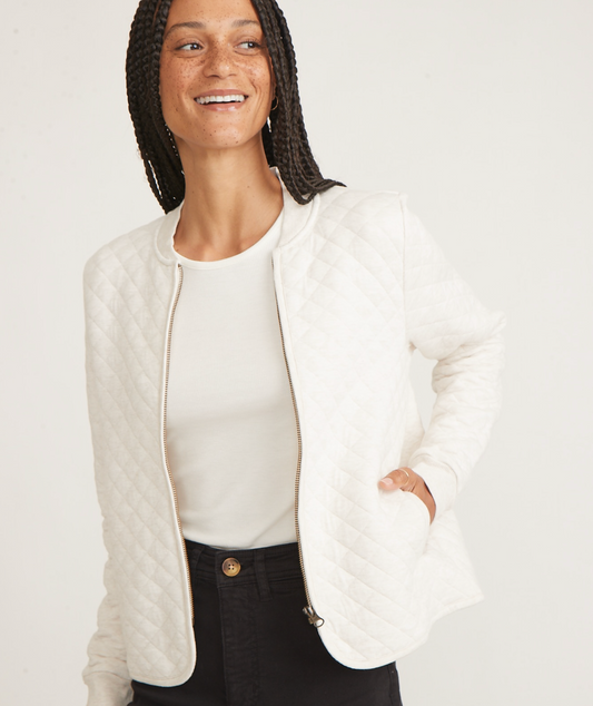 Corbett Quilted Bomber | Oatmeal