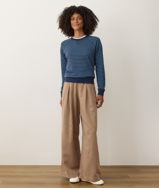 Reversible Raglan Sweater | Moonlit Blue