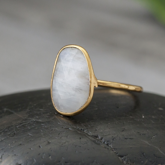 Suri Faceted Moonstone Ring