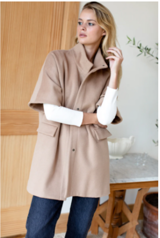 Emerson Fry Layering Jacket | Camel Wool Cashmere