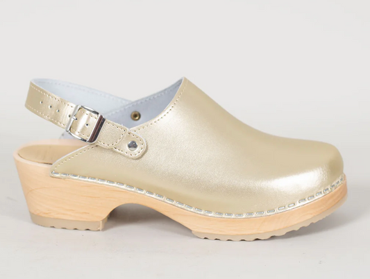 Maguba Berkeley with heel strap Gold Comfy Natural