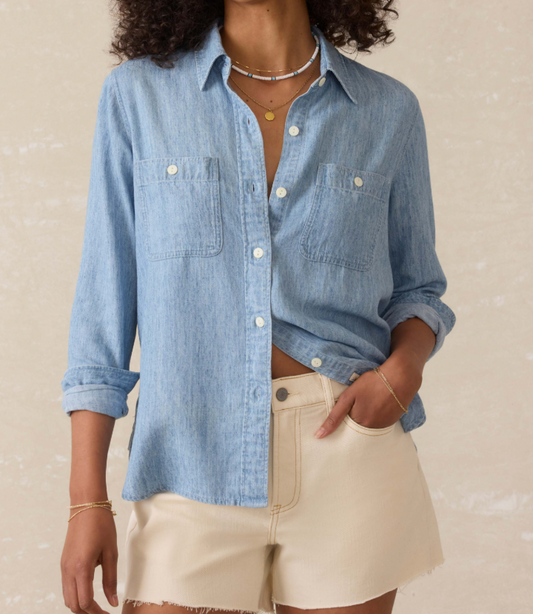 Tired & True CHMBR CL SHR | Mid Wash