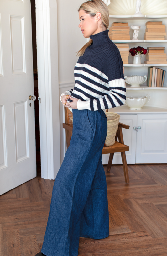 Emerson Fry Tulip Trouser | Indigo Hemp Organic