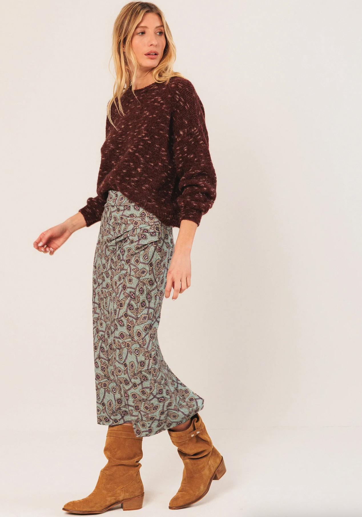 Midi Pencil Skirt | Agua