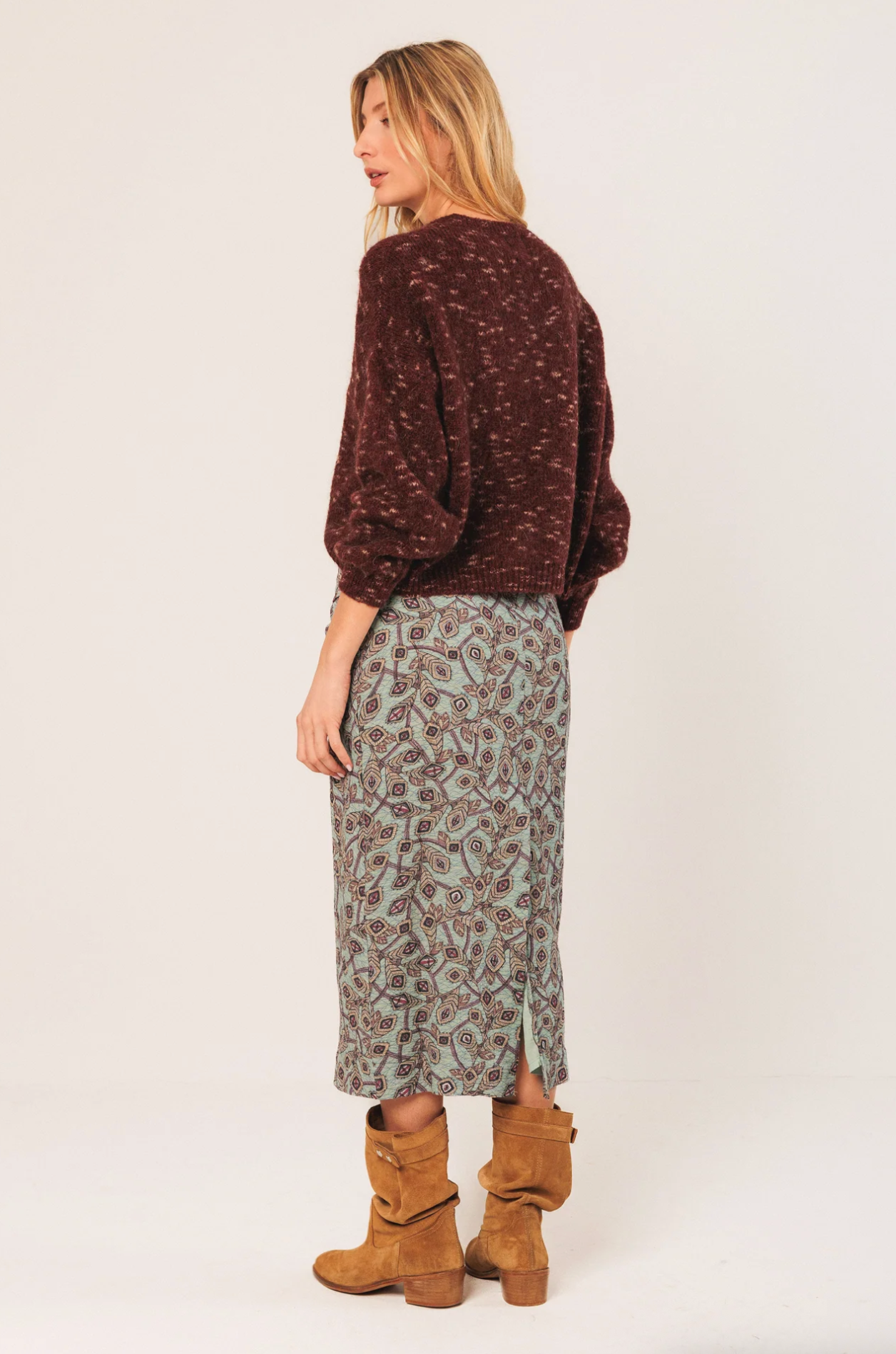 Midi Pencil Skirt | Agua