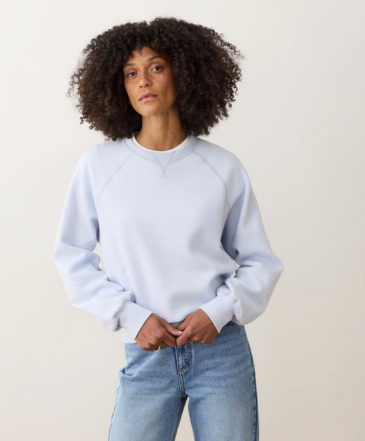 Cloud 9 Fleece Reversible Crewneck | Soft Chambray