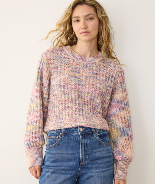 Alma Crewneck Sweater | Rose Multi
