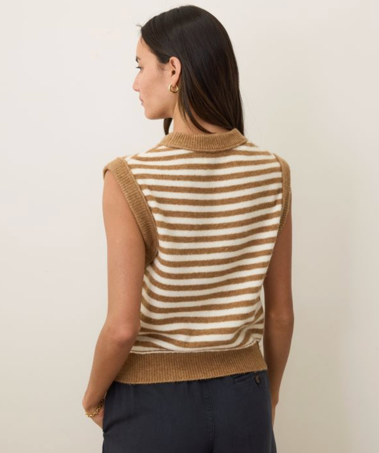 Sausalito Sweater Vest | Nutmeg Stripe