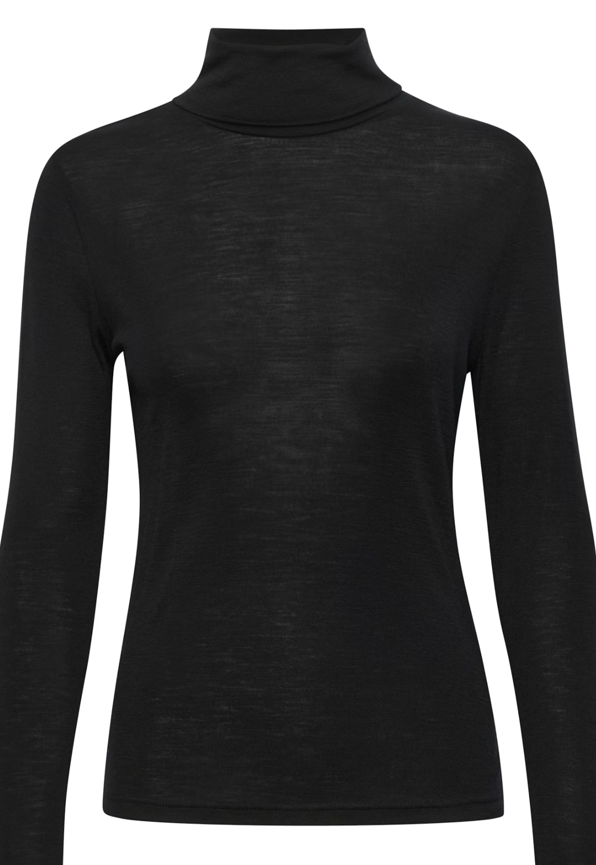 Thildes Tencel Turtleneck T-shirt | Black