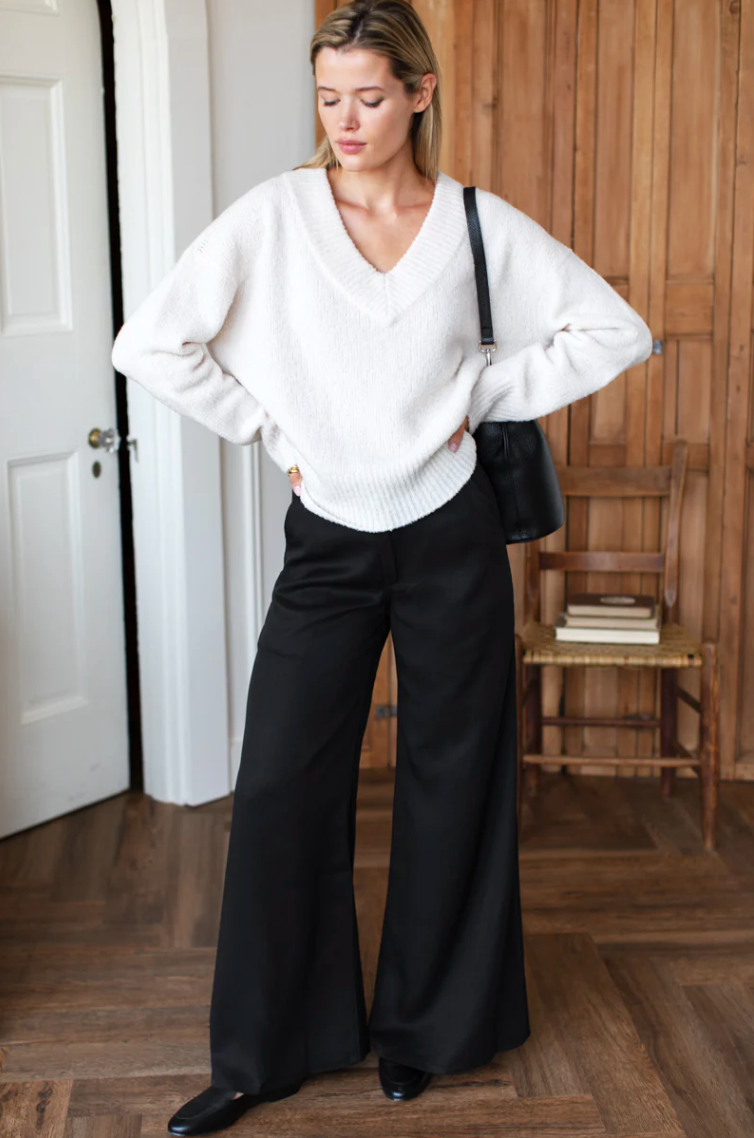 Emerson Fry Tulip Trouser | Black Tencel