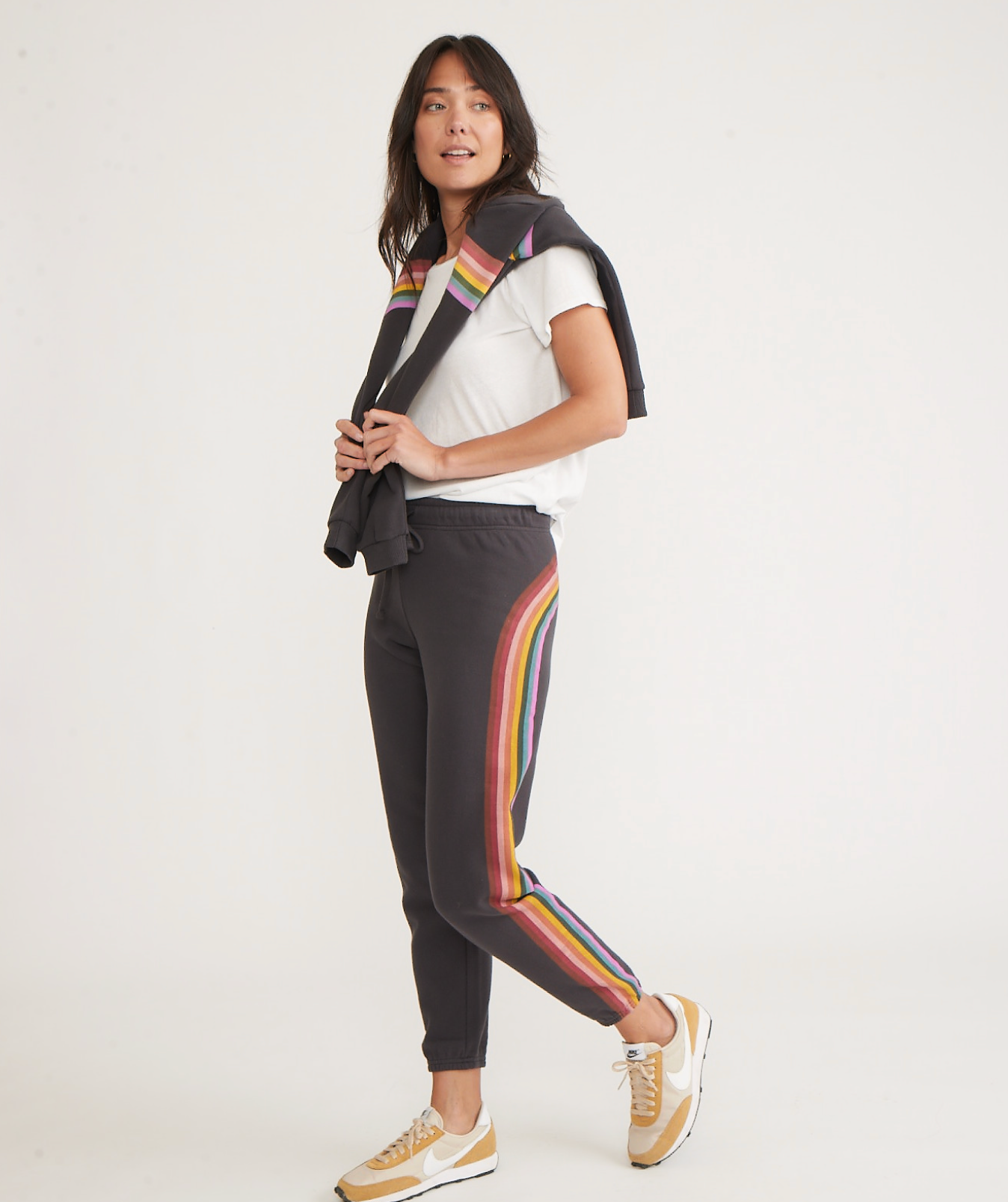 Anytime Sweatpants | Washed Black Stripe 25