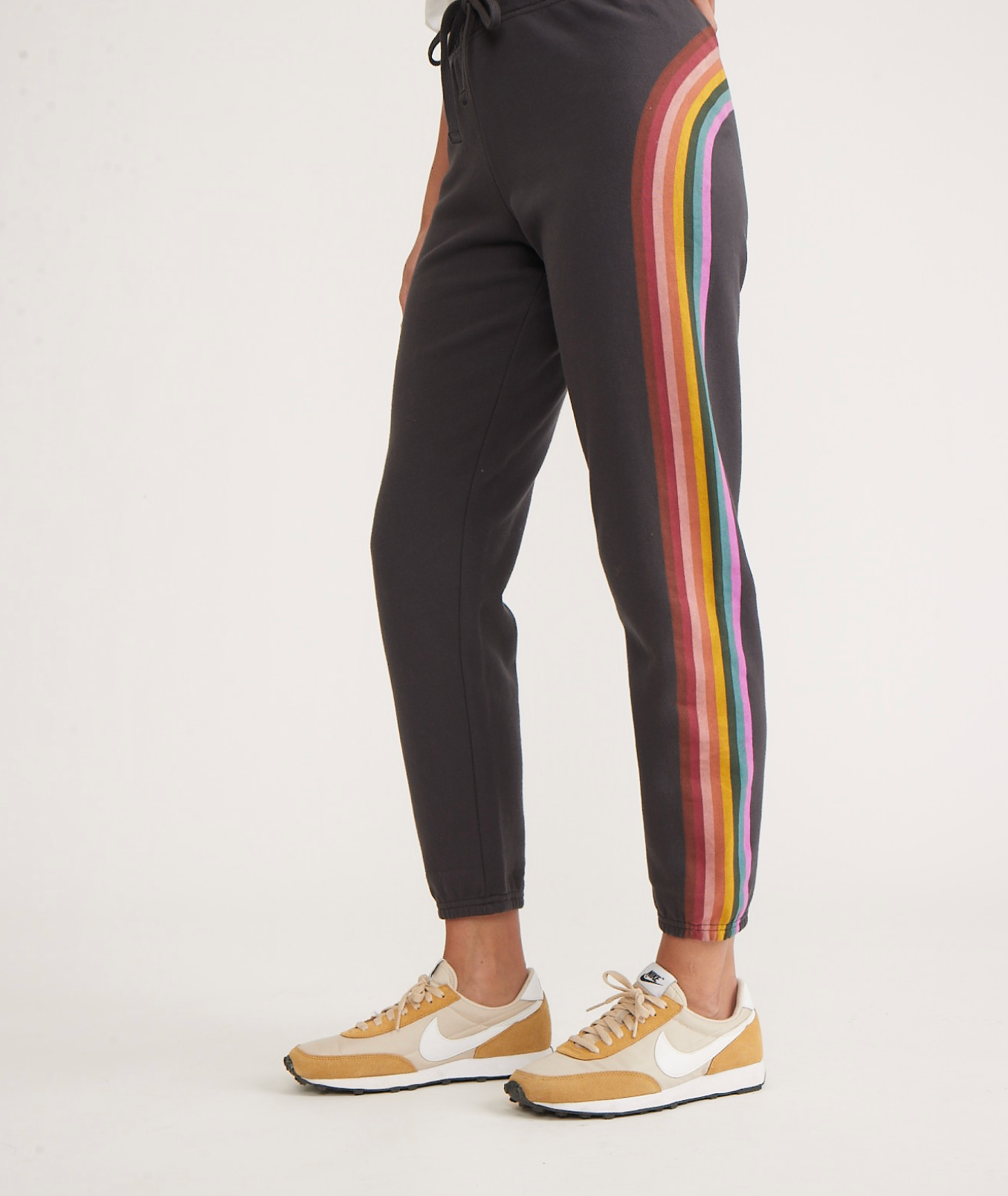 Anytime Sweatpants | Washed Black Stripe 25