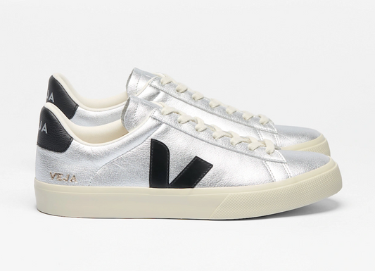 VEJA Campo Leather | Silver Black
