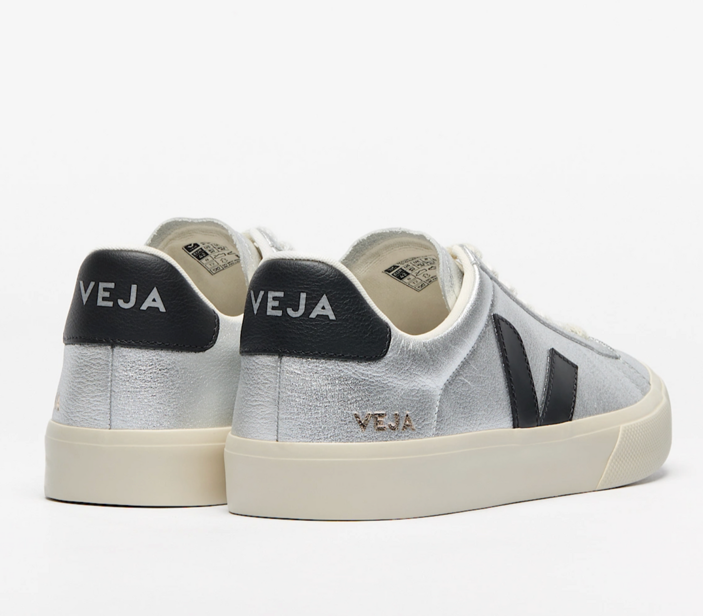 VEJA Campo Leather | Silver Black