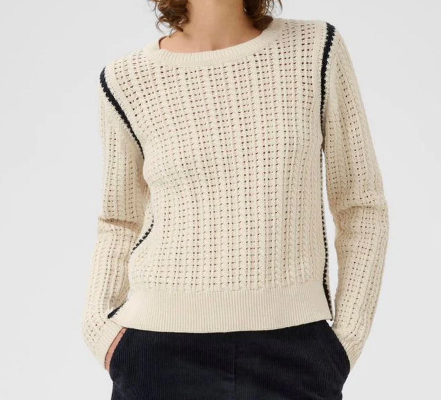 Selenia Pullover | Dark Navy/Whitecap Gray Stripe