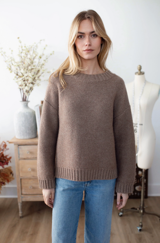 Marea Winter Beach Sweater | Mocha