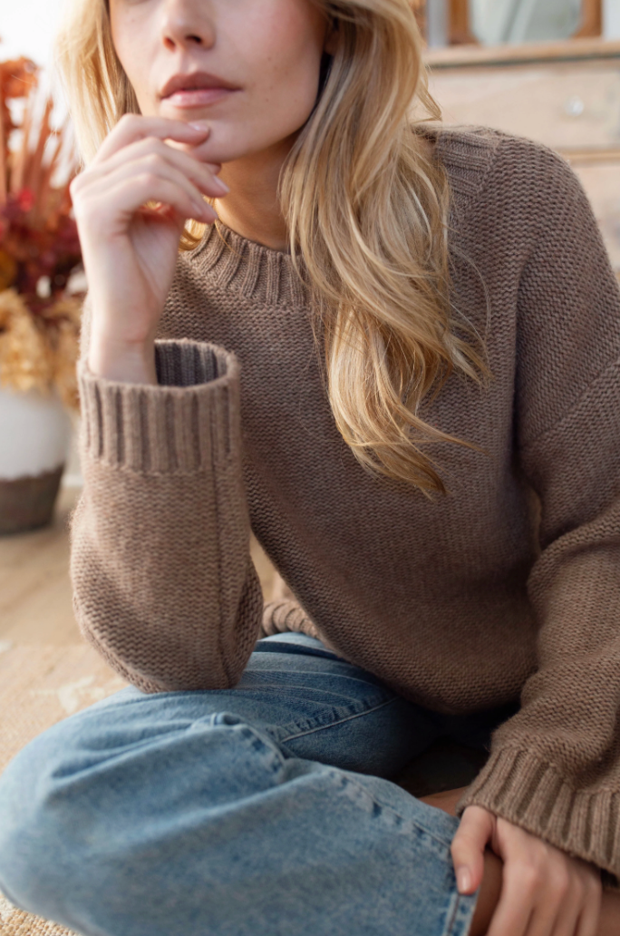 Marea Winter Beach Sweater | Mocha