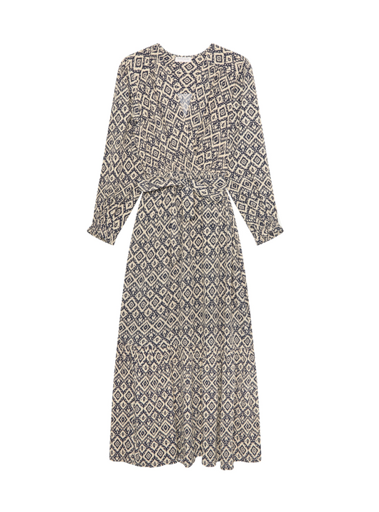 Elisa Dress | Cream Ikat