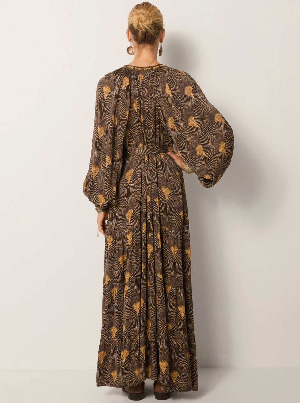 Anouk Dress - Peacok Avocado