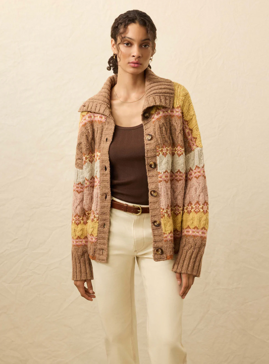 Highland Fairisle Cardigan | Lakeside Fairisle Haze