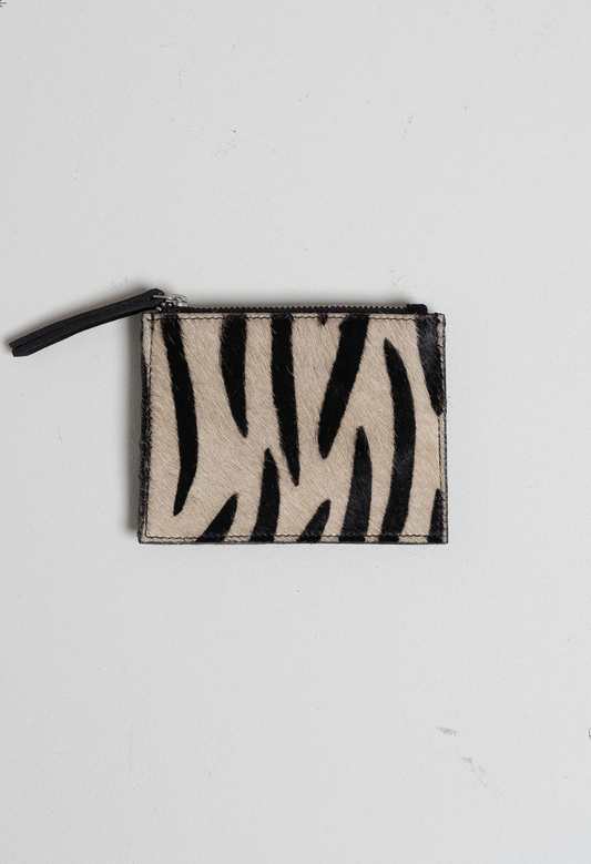 Indi & Cold- Zebra Horsehide Coin Purse