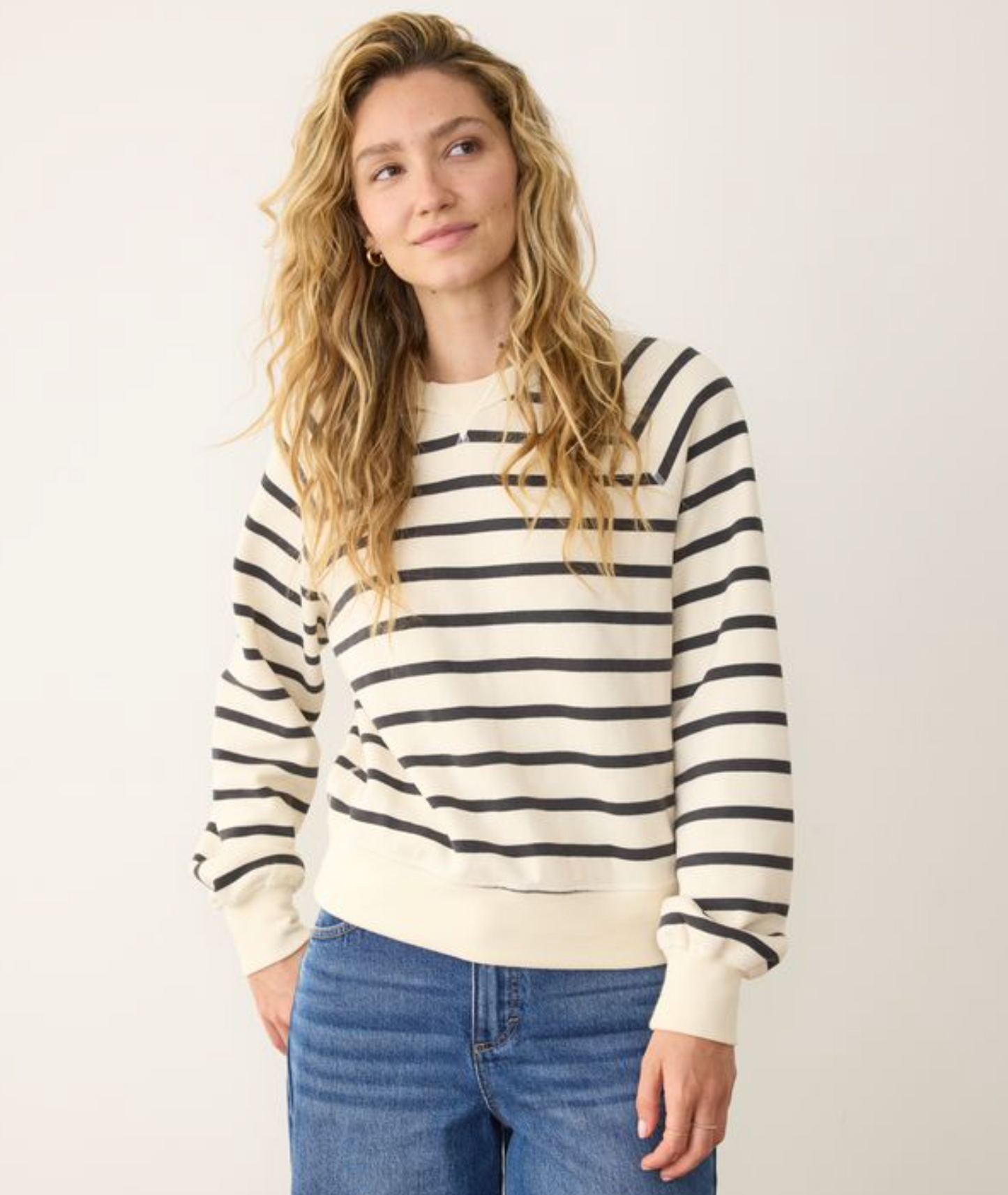 Antique B+W Stripe Cloud 9 Sweatshirt