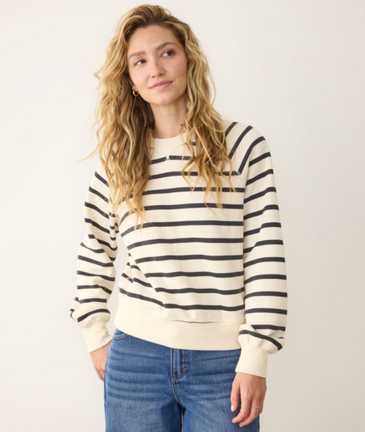 Antique B+W Stripe Cloud 9 Sweatshirt