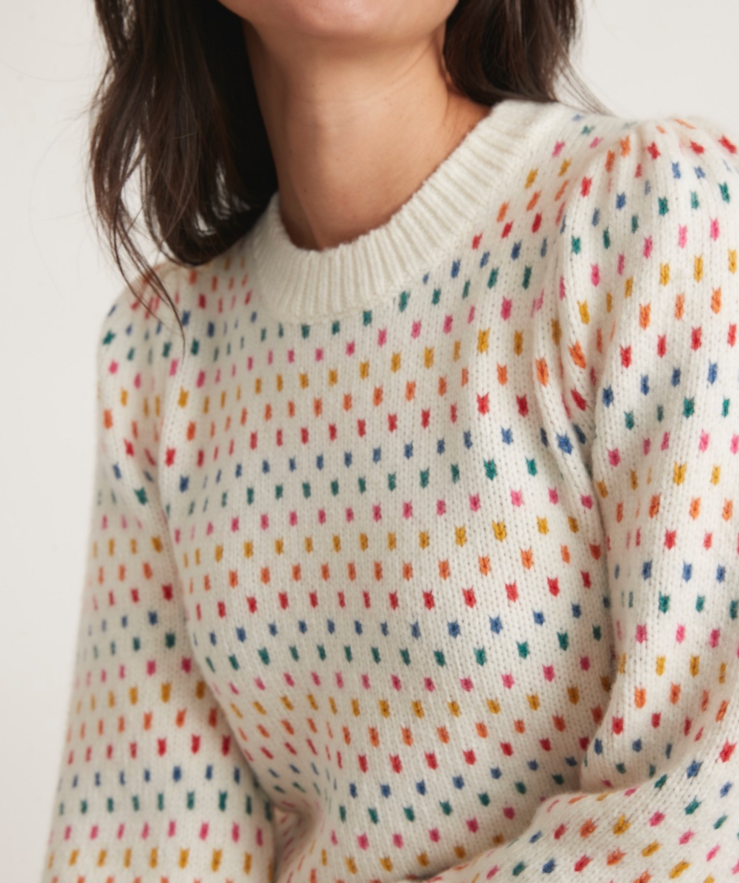 Alma Puff Sleeve Sweater | Rainbow (xs)
