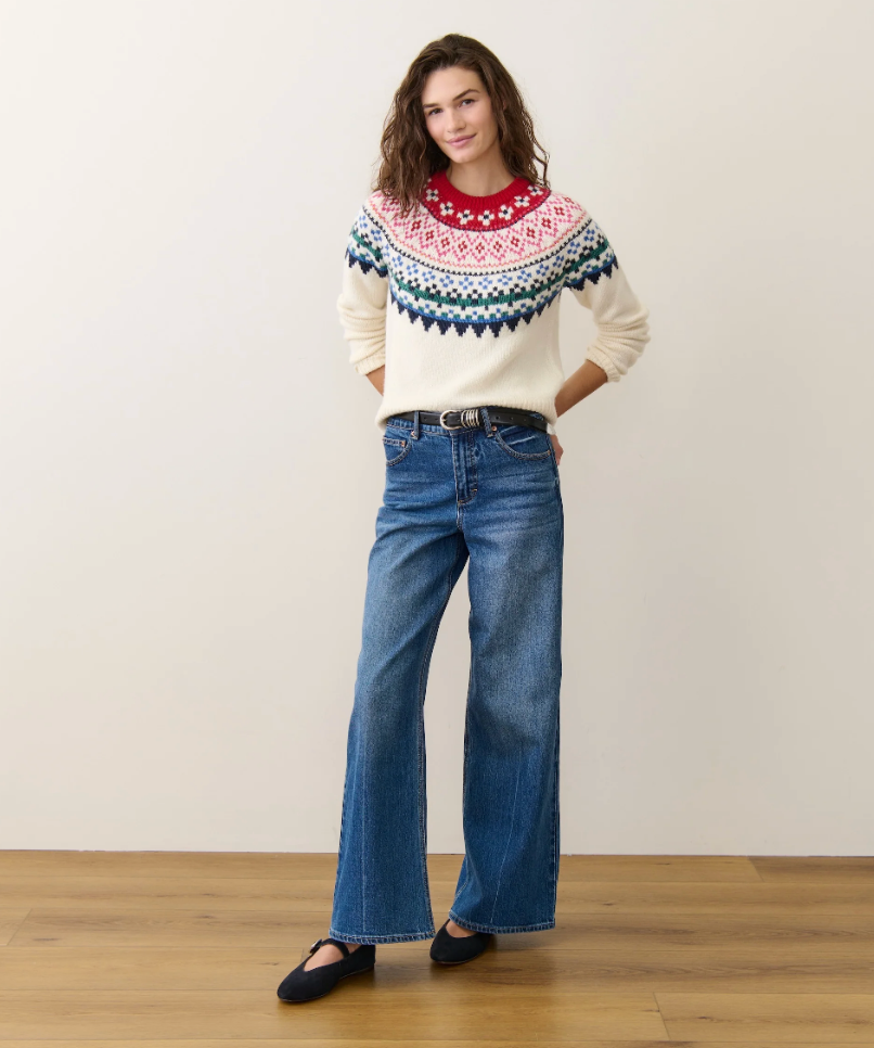 Fiorella Crewneck Sweater | Multi Fair Isle