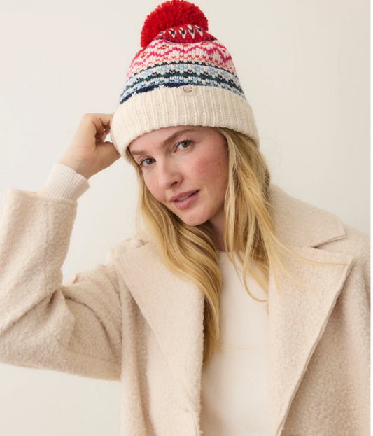 Fair Isle Pom Beanie | Multi