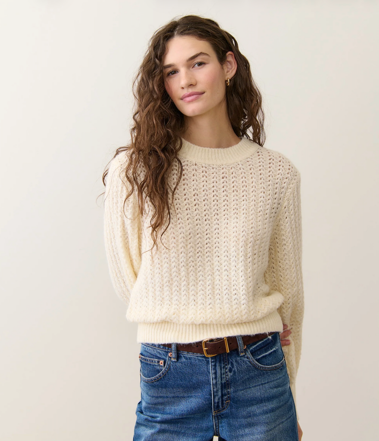 Alma Crewneck Sweater | Cream