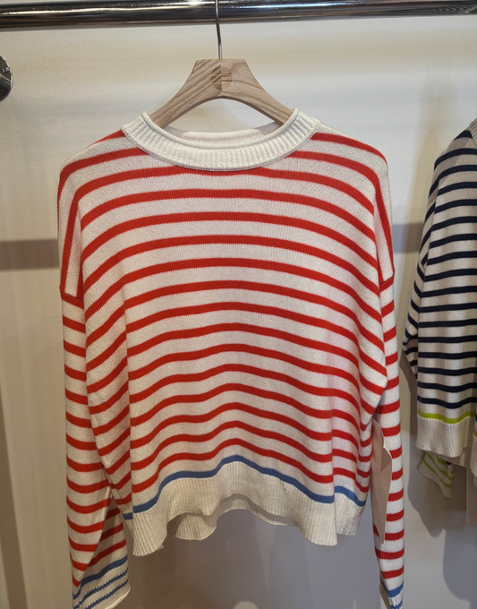 Suki Rollneck SweaterRed Stripe
