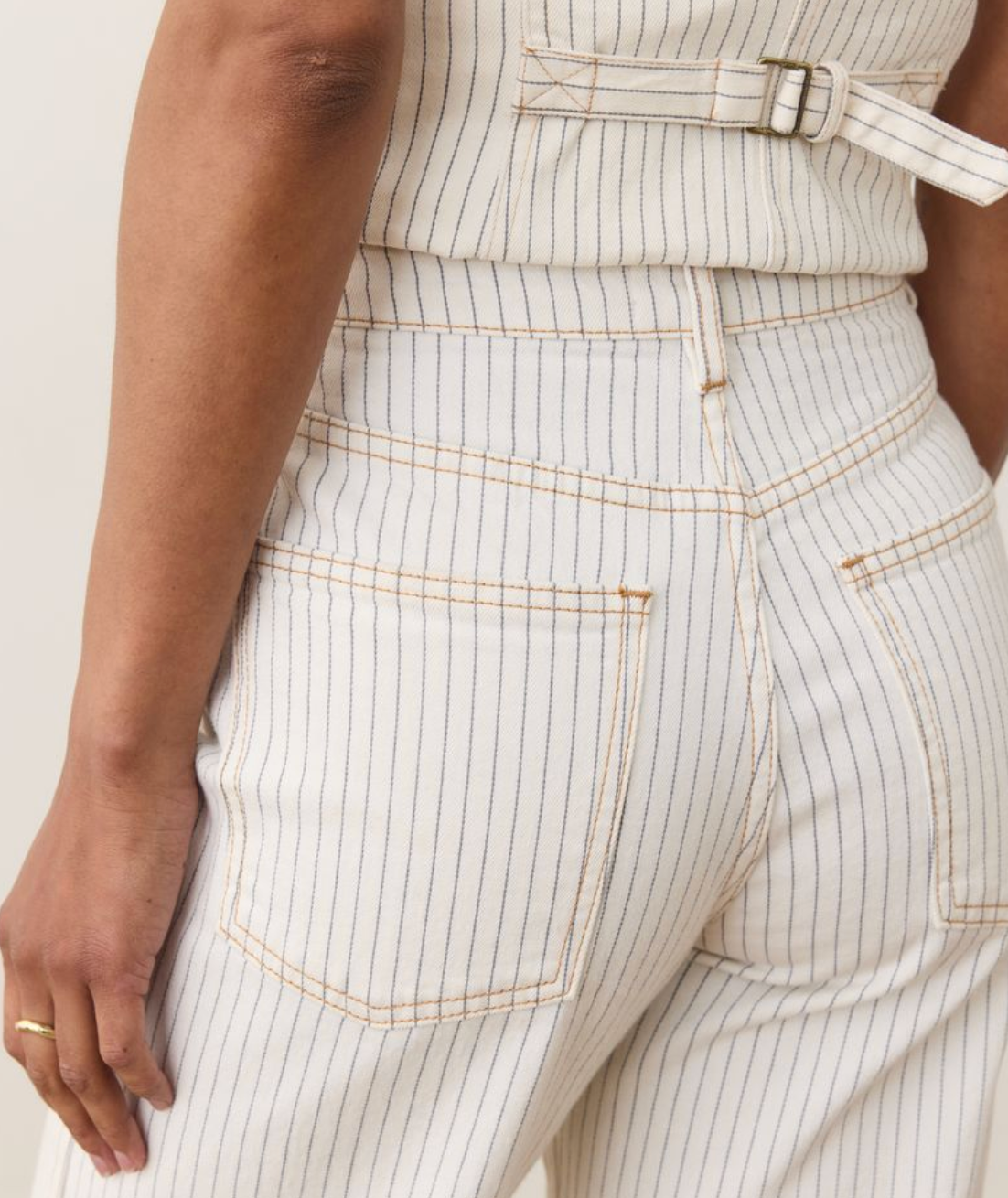 Charlie Wideleg Pant | Ticking Stripe
