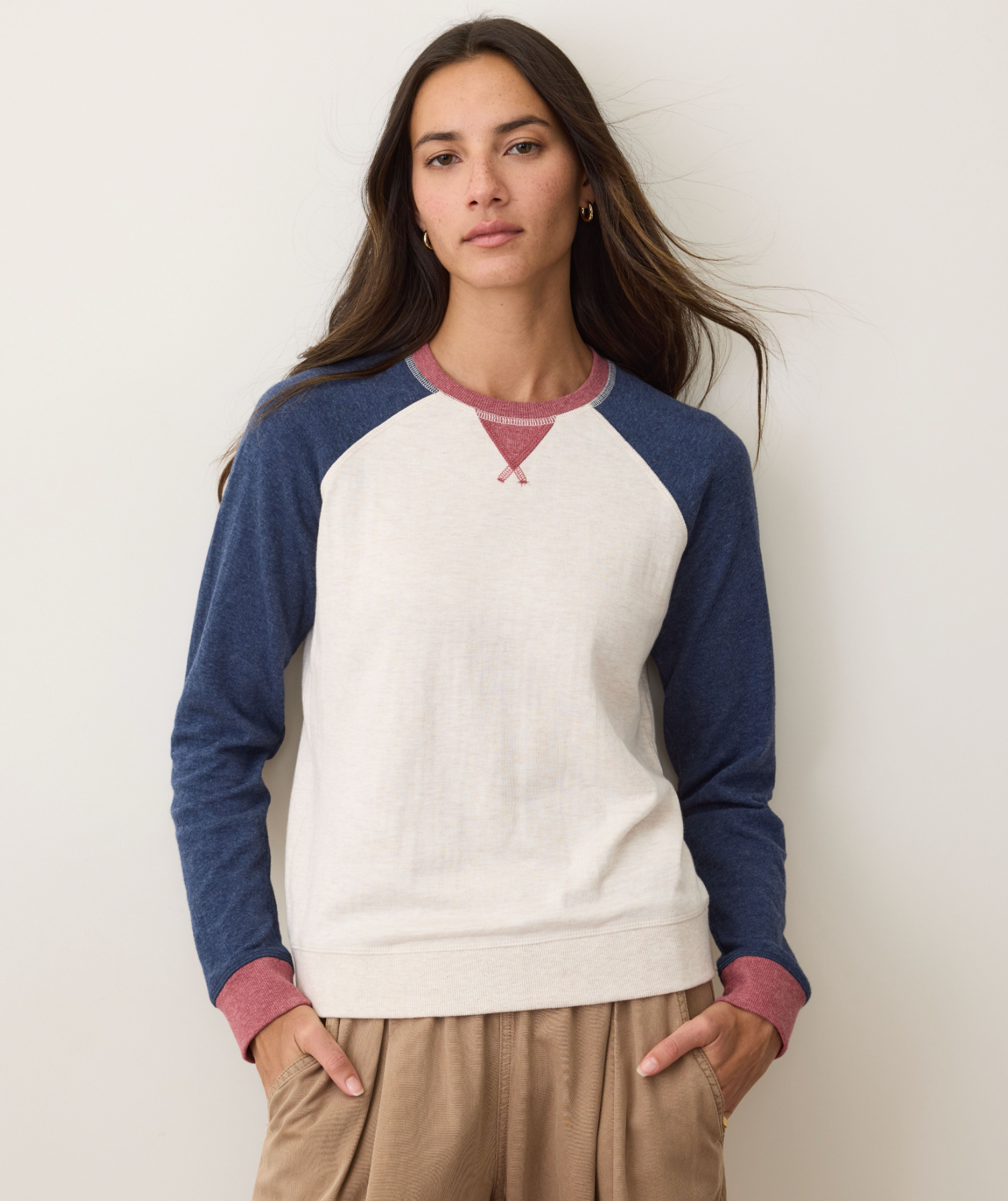 Varsity Raglan | Navy Colorblock – The Covet Collective