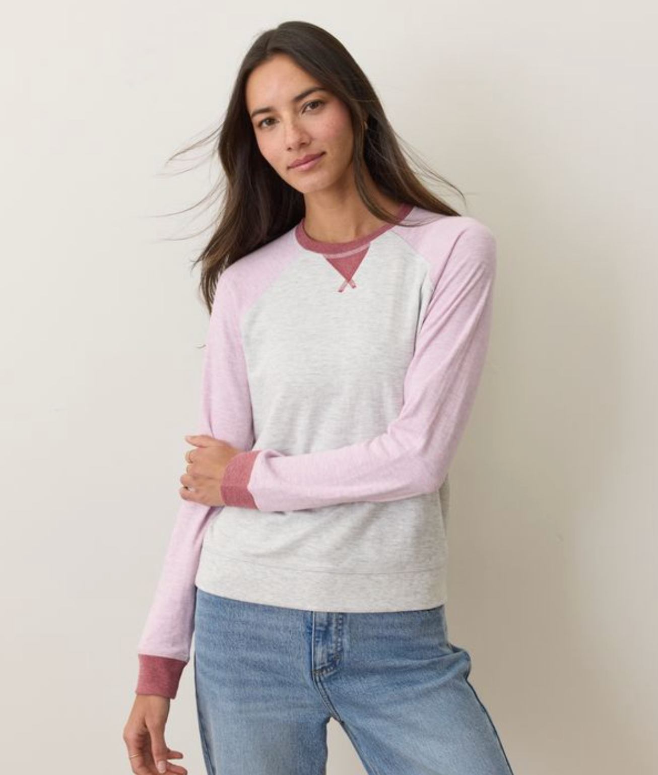 Varsity Raglan | Lilac Colorblock – The Covet Collective
