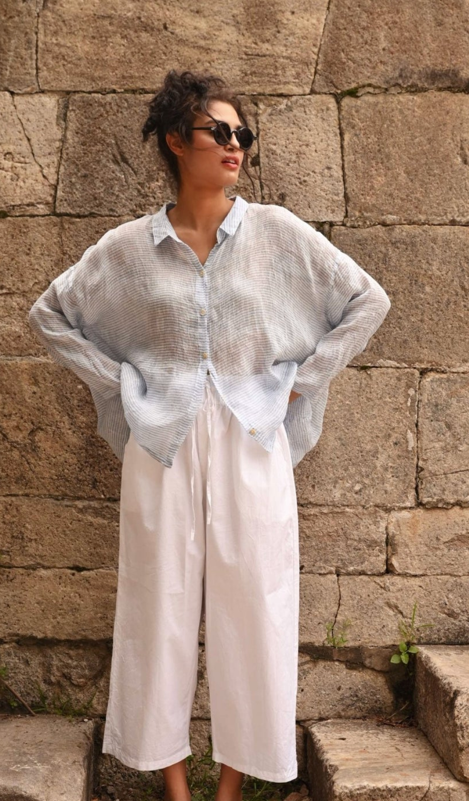 Lola Demin Remy Mid Rise Cotton Twill Trouser
