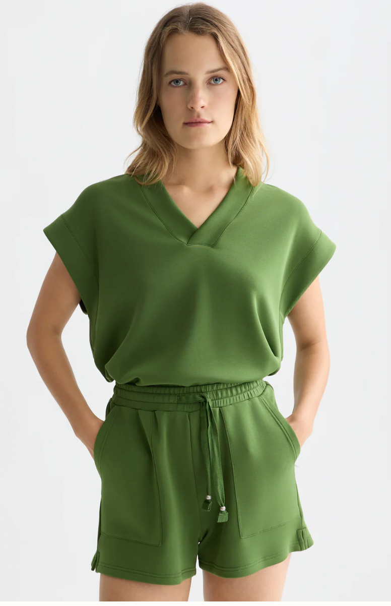 Scotch & Soda Tencel V-Neck Shortsleeved Sweatshirt