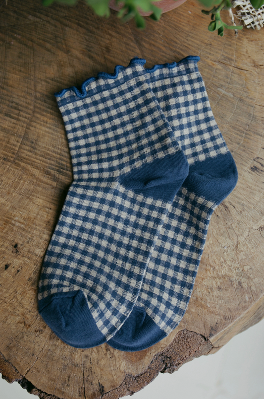 Seaside Gingham Sock